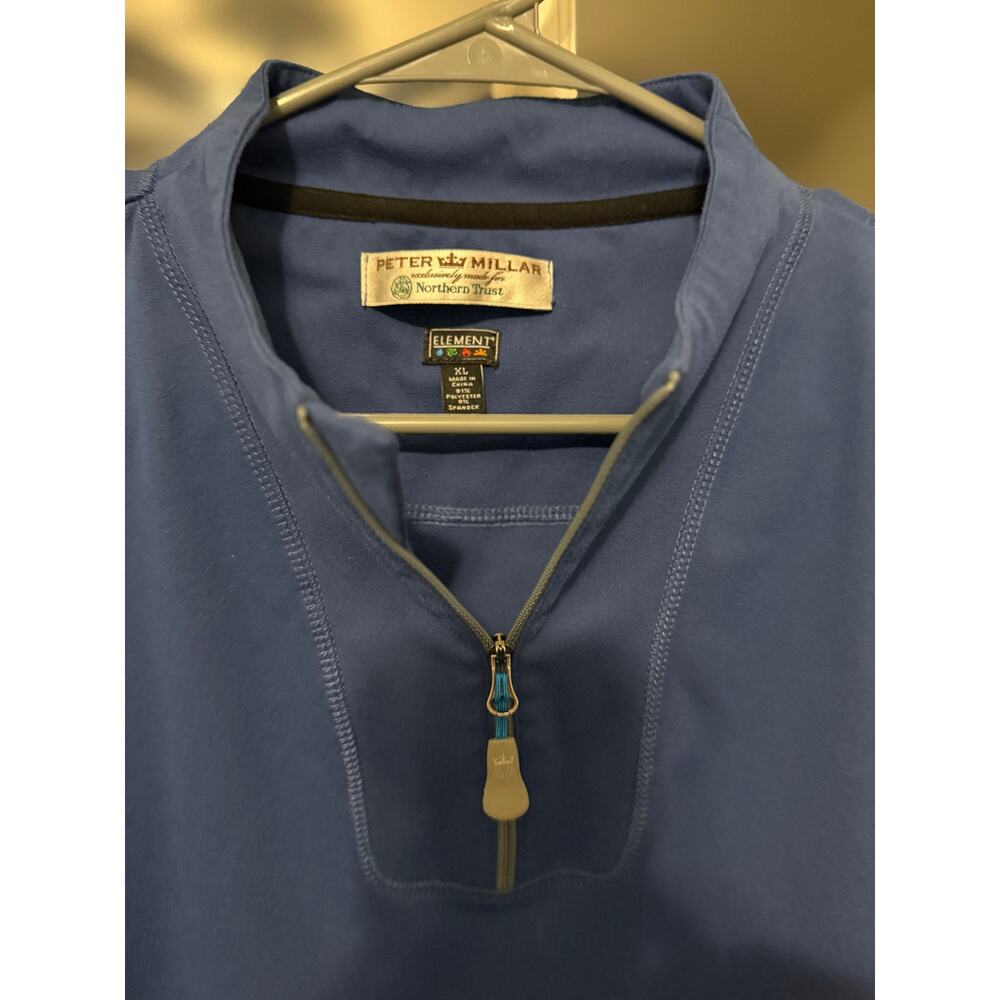 Peter Millar Element 1/4 Zip Pullover Xl Blue Nor… - image 2